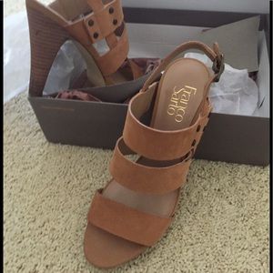 Caramel-Colored Suede Heels